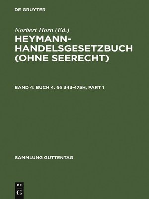 cover image of Buch 4. §§ 343-475h